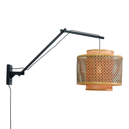 wandlamp-naturel-zwart-bamboe-knikarm-good-mojo-bhutan-main-image