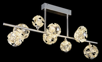 Lampada da soffitto LED in cristallo cromato elegante – immagine 3