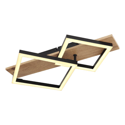 zwart-bruine-geometrische-plafondlamp-metaal-mdf-globo-beatrix-main-image