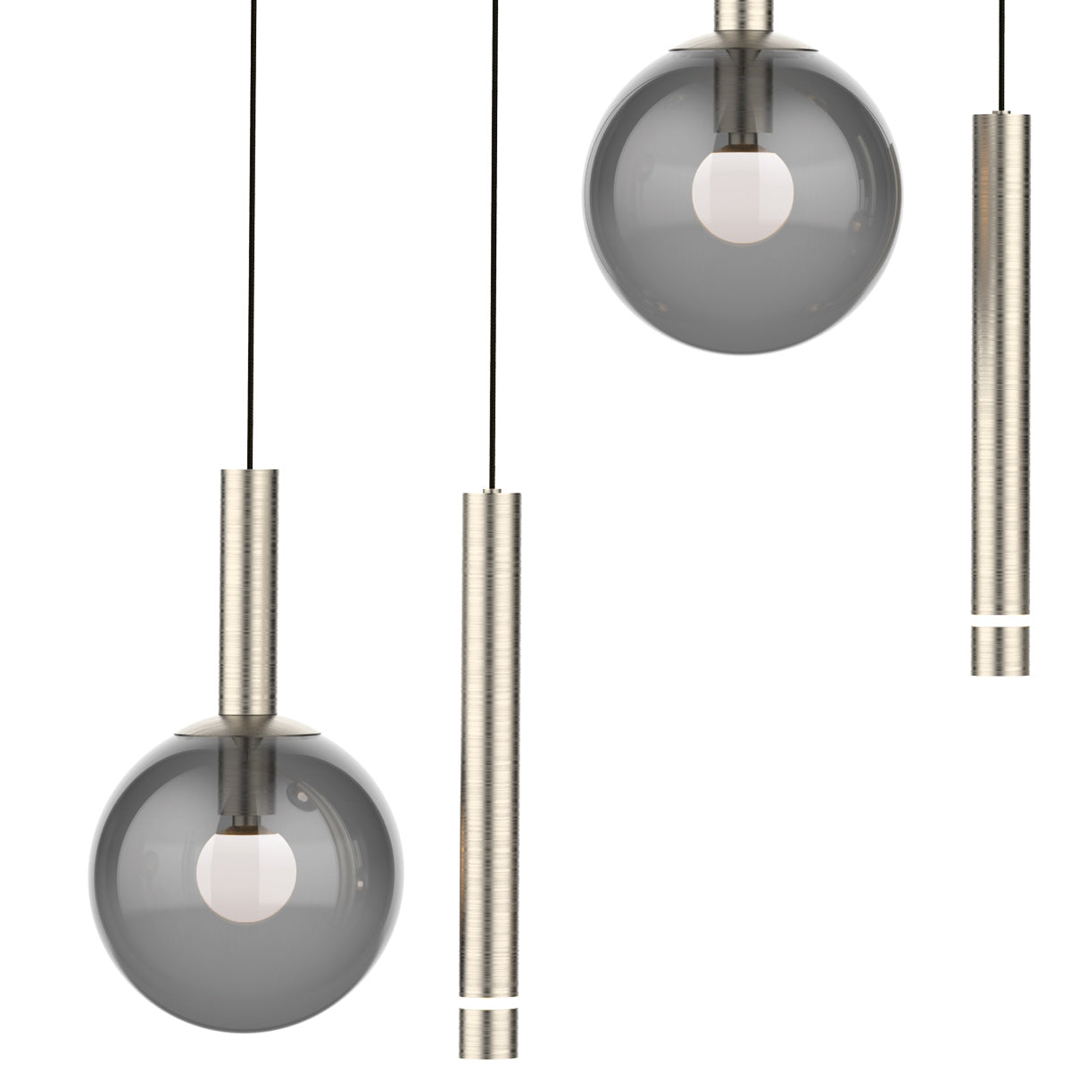 Luminária de mesa de jantar de 9 luzes com vidro fumê Steinhauer Volari – imagem 4