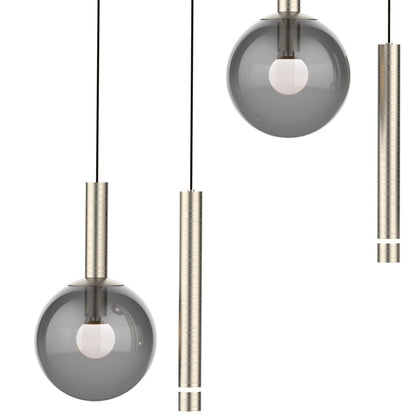 Luminária de mesa de jantar de 9 luzes com vidro fumê Steinhauer Volari – imagem 4
