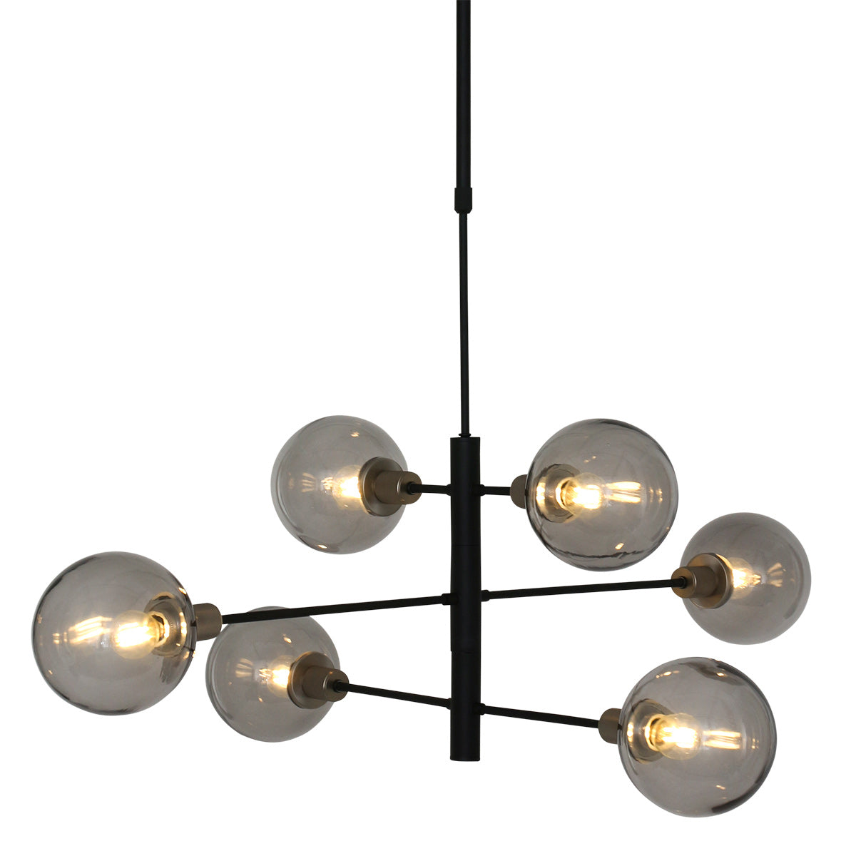 Steinhauer Constellation hanglamp met rookglazen bollen