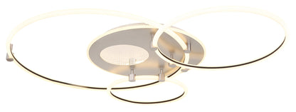 Lampadario LED in metallo bianco raffinato – immagine 6