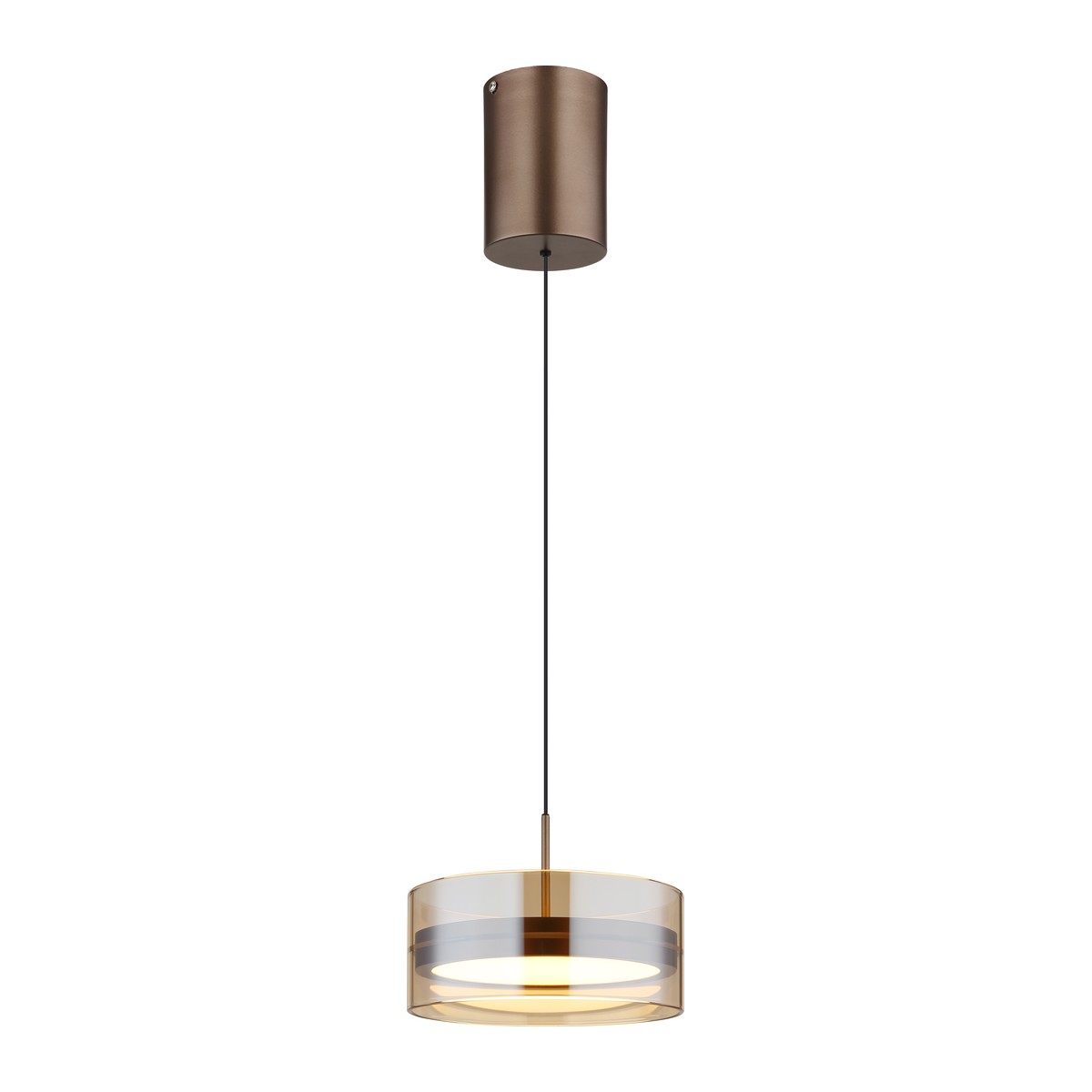 Pequeno candeeiro pendente LED cor de café