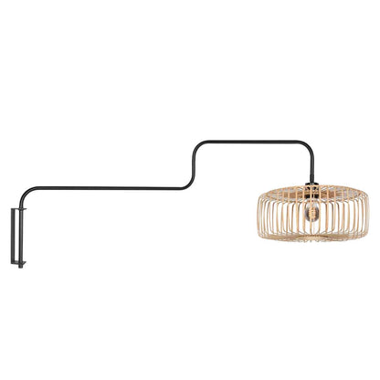 zwarte-draaibare-wandlamp-bamboe-kap-steinhauer-bloeba-main-image