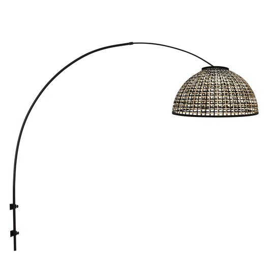 Lampada ad arco da parete nera Steinhauer Sparkled Light
