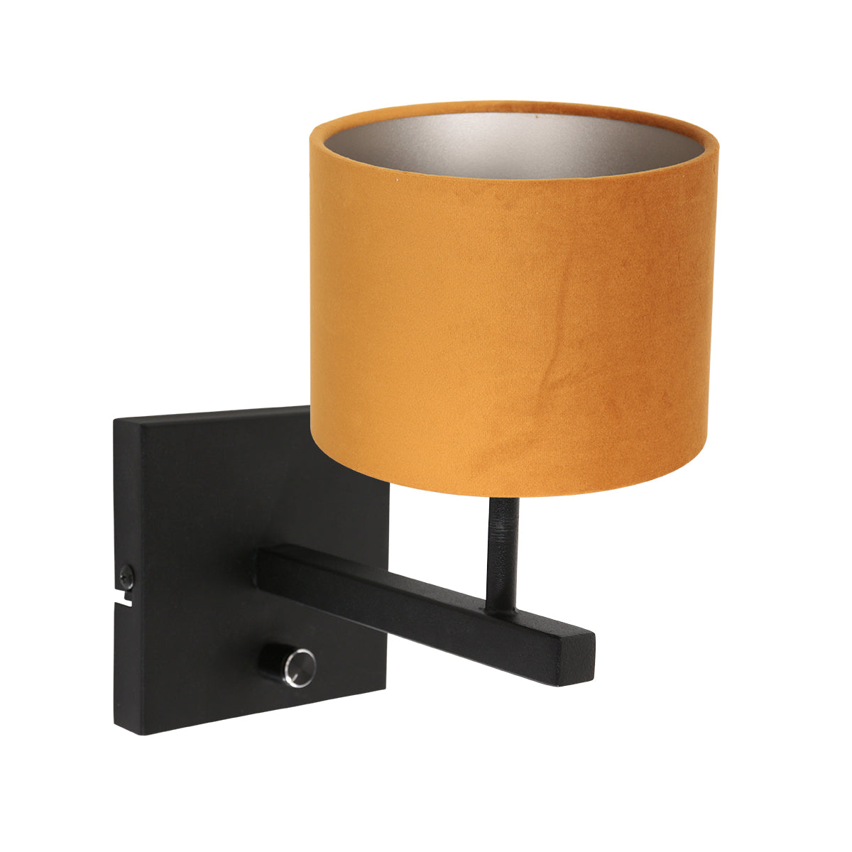 moderne-wandlamp-met-okergele-kap-steinhauer-stang-variant-image1