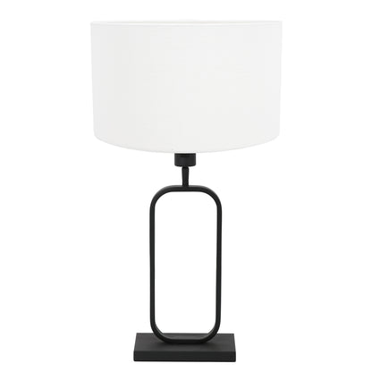 tafellamp-met-wit-grof-linnen-en-zwart-designframe-steinhauer-stang-main-image