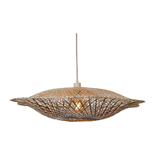 Grande lampada a sospensione in bambù di colore naturale e marrone GOOD&MOJO Madura