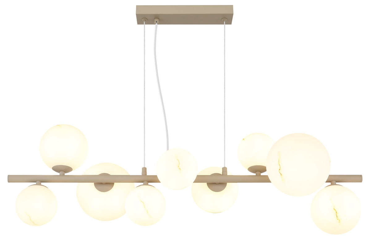 Lampadario metallico sabbia raffinato a 9 luci – immagine 2