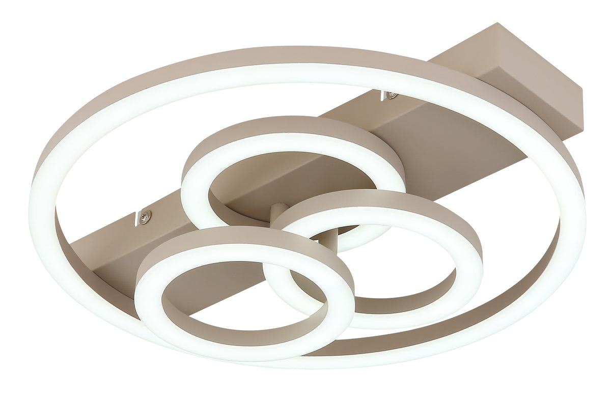 Luce a soffitto in metallo color sabbia con LED – immagine 6
