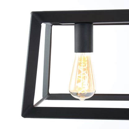 Mexlite Buckley – czarna lampa wisząca z 4 punktami świetlnymi – zdjęcie 4