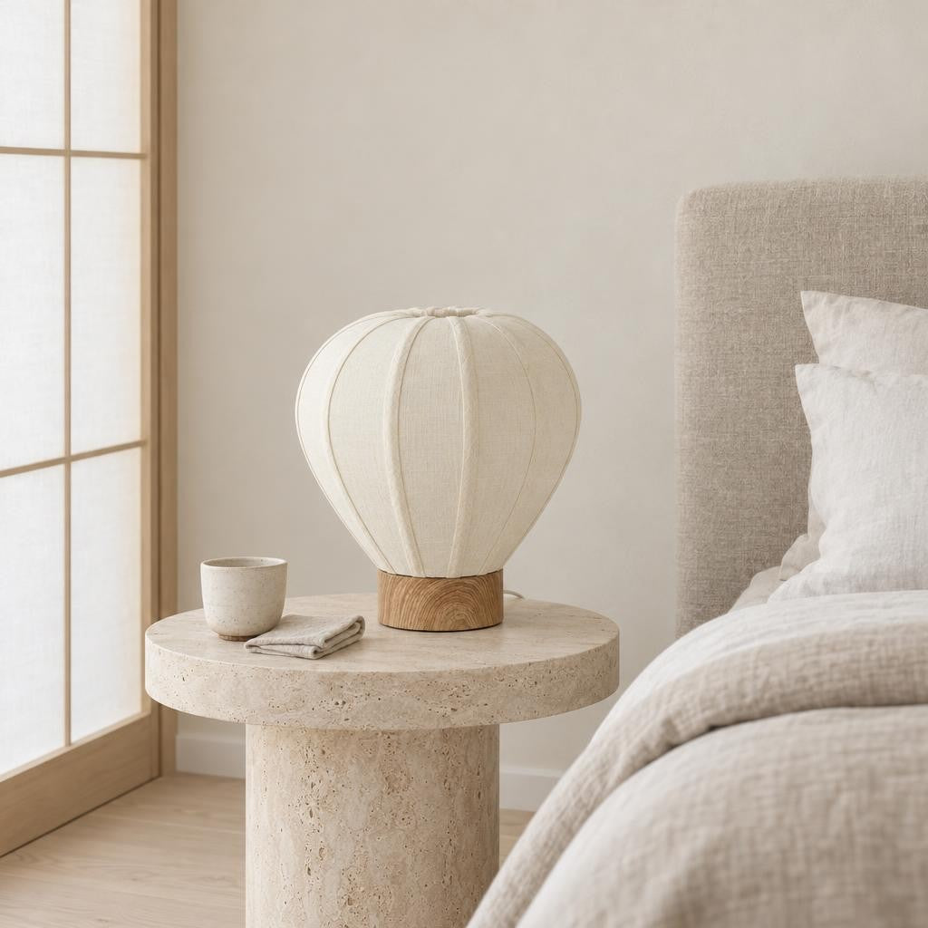 Fehér fém asztali lámpa Light & Living Kyzo – hangulatkép