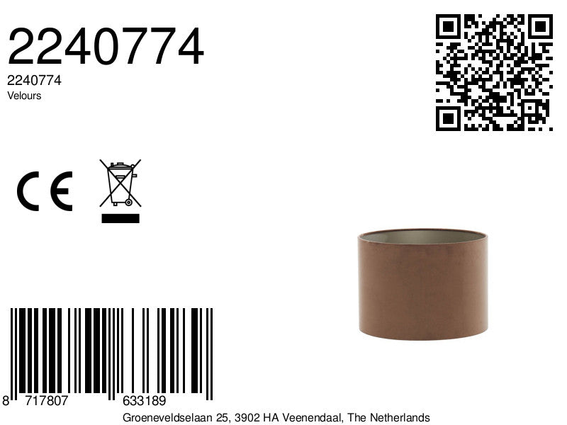 bruingekleurde-cilindervormige-lampenkap-light-living-velours-variant-image8a