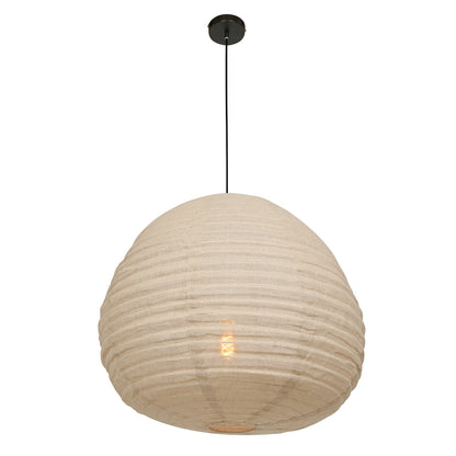Anne Light & Home Bangalore Beige Fabric Pendant Light – image 5
