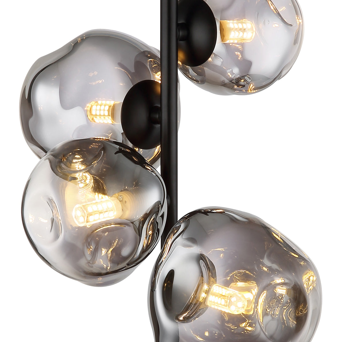 Luksuzna crna staklena stolna lampa – slika 2