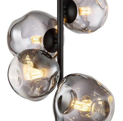 Luksuzna crna staklena stolna lampa – slika 2