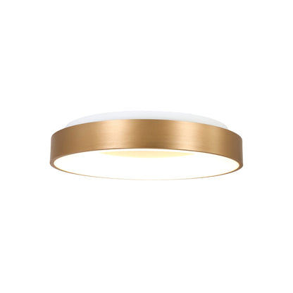 Златна LED плафониера Steinhauer Ringlede Ø38 см