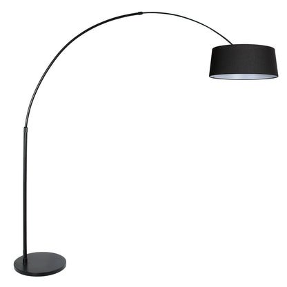 moderne-zwarte-booglamp-met-zwarte-linnen-kap-steinhauer-sparkled-light-main-image
