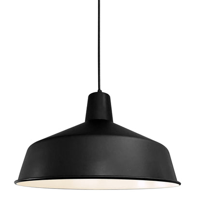 Industriální černá závěsná lampa Mexlite Blackmoon Ø40 cm