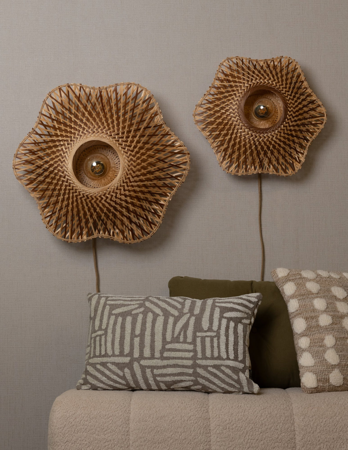 Lampada da parete in bambù naturale e marrone GOOD&MOJO Madura – immagine 8