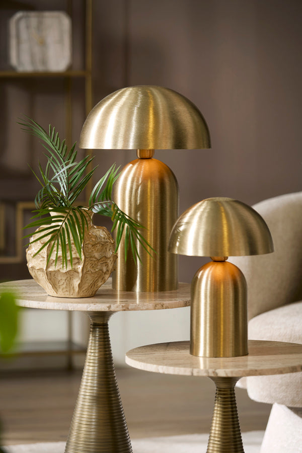 Lampada da tavolo in metallo dorato naturale di grandi dimensioni Light & Living Tolima – immagine 3