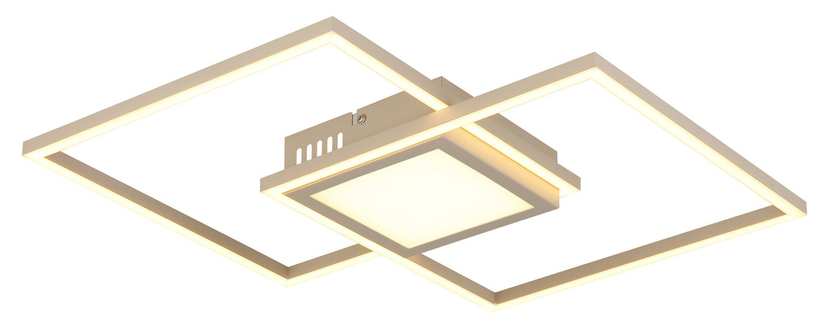 Pequeno plafon de metal LED na cor areia – imagem 4