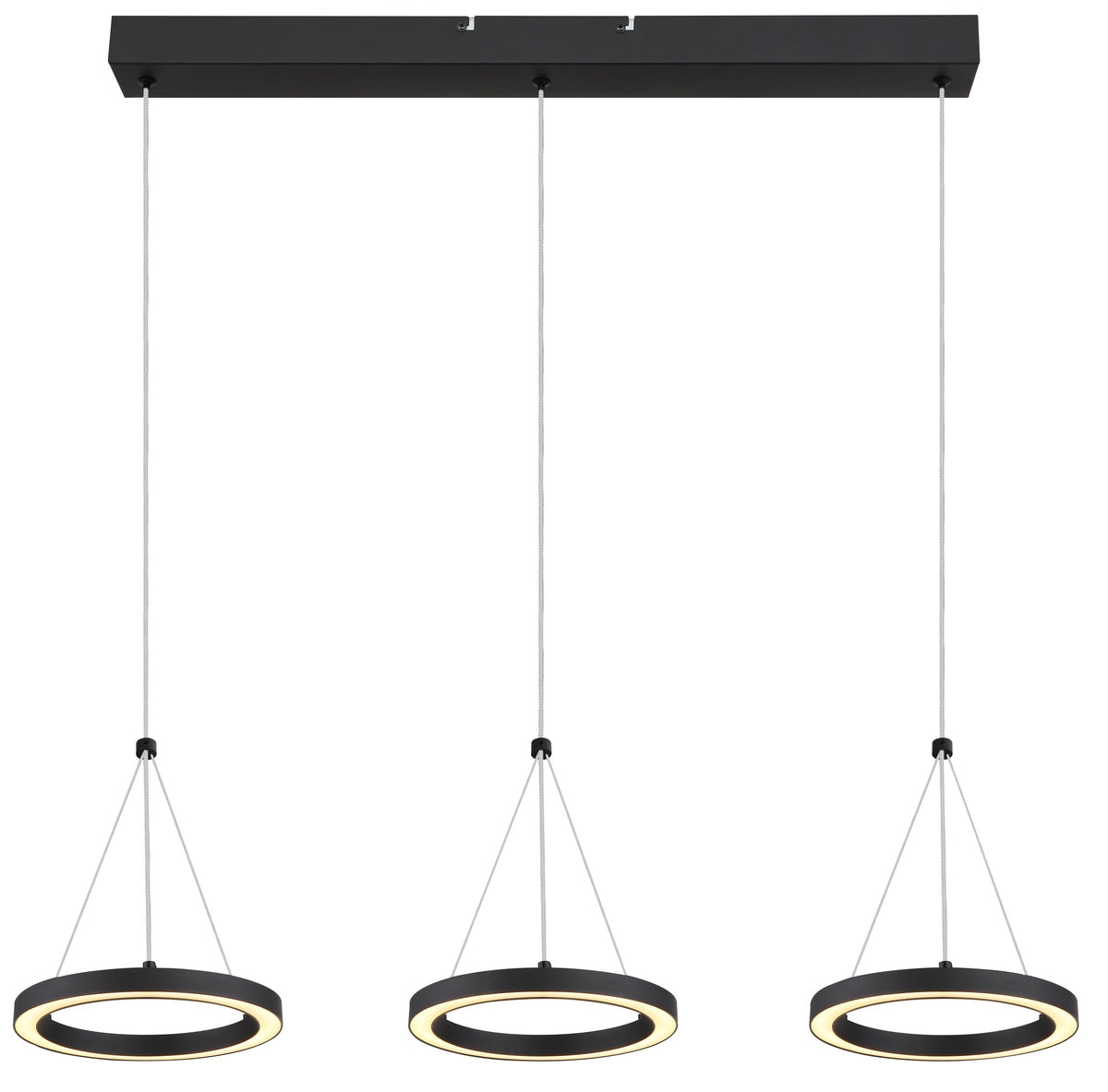 Lampa suspendată din metal negru elegant cu LED – imaginea 2