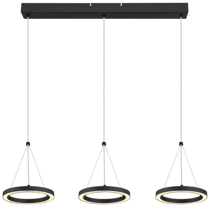 Lampa suspendată din metal negru elegant cu LED – imaginea 2