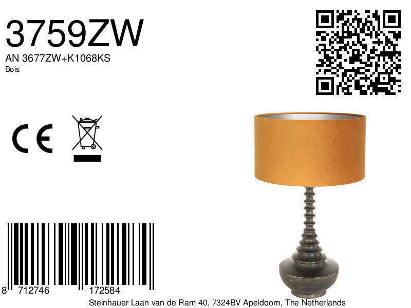 retro-zwarte-tafellamp-oranje-lampenkap-steinhauer-bois-variant-image8a