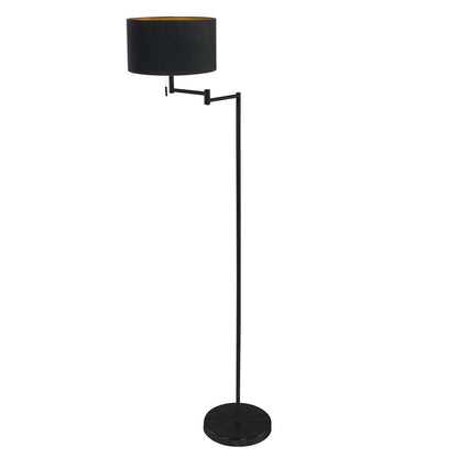 Lampada da terra nera industriale Bella di Mexlite – immagine 1