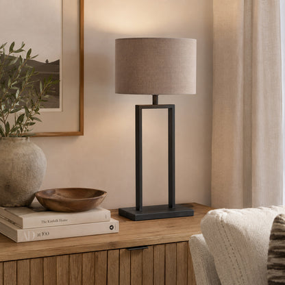 Steinhauer Stang Black Industrial Table Lamp – lifestyle image