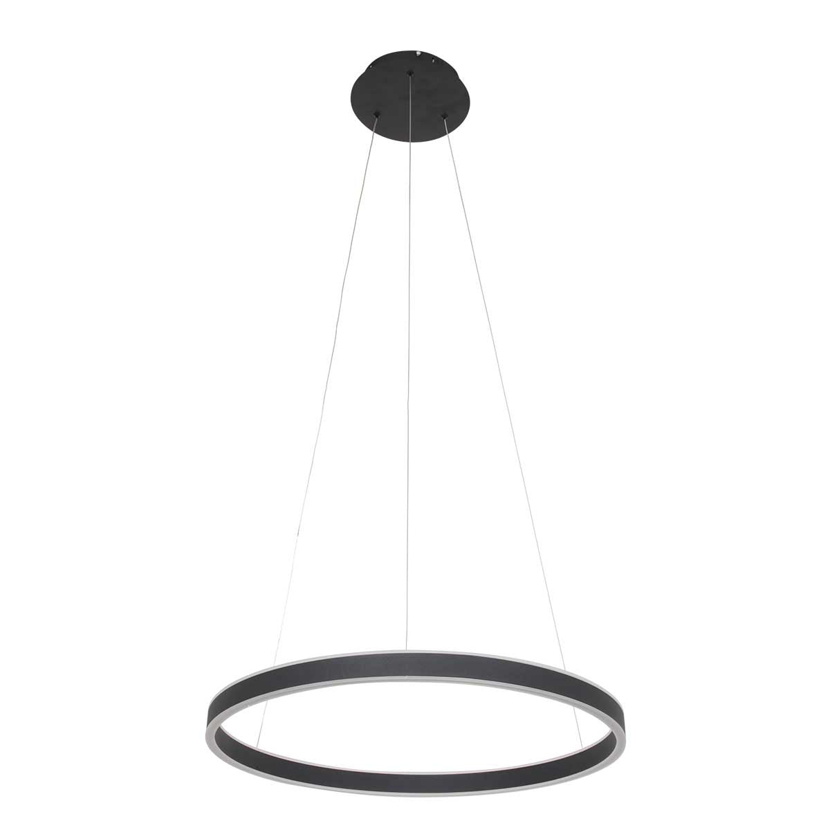 Черна LED висяща лампа Steinhauer Ringlux Ø60 см – изображение 10