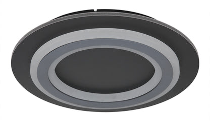 Elegantne must metalline LED 2 valgusega laelamp – pilt 1