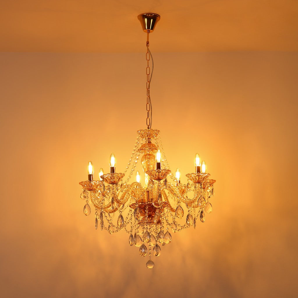 Lampadario in cristallo cromato d'atmosfera – foto d'ambiente