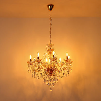 Lampadario in cristallo cromato d'atmosfera – foto d'ambiente