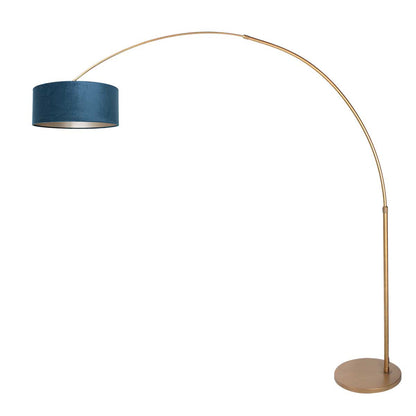 bronskleurige-klassieke-booglamp-blauwe-kap-steinhauer-sparkled-light-variant-image1