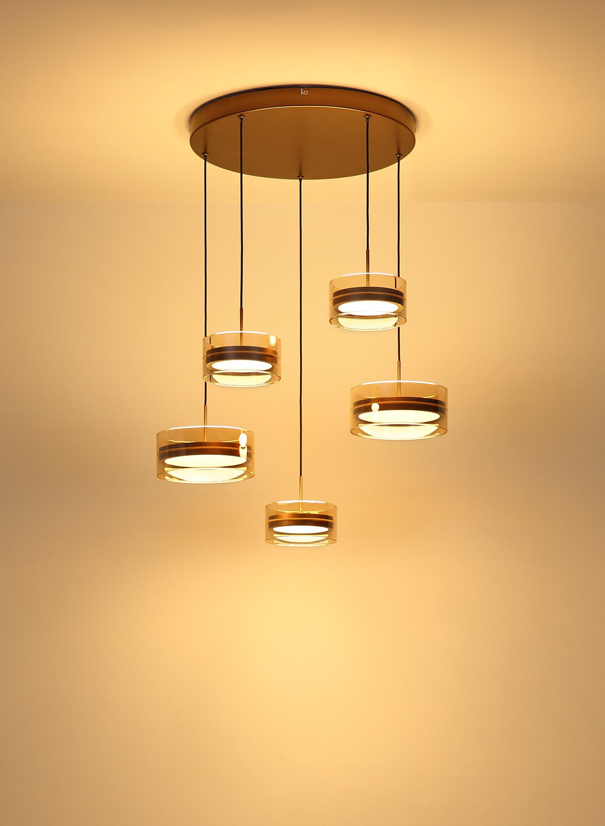 Lampada a sospensione LED di medie dimensioni color caffè – immagine 4