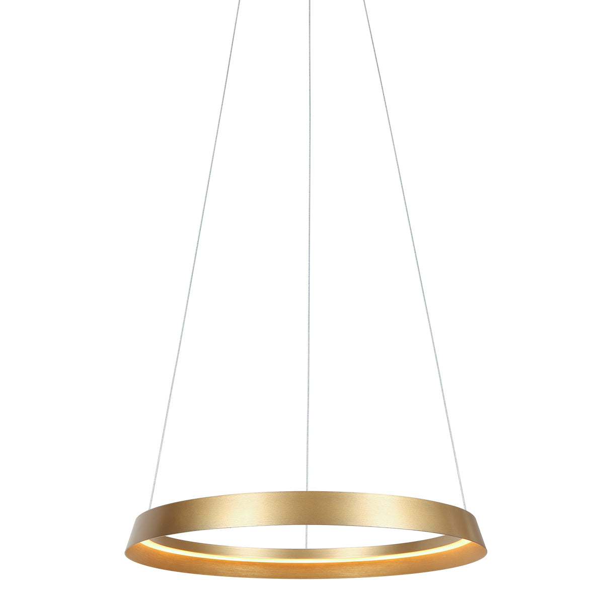 Златна кръгла LED висяща лампа Steinhauer Ringlux