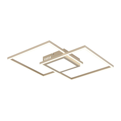 Pequeno plafon de metal LED na cor areia