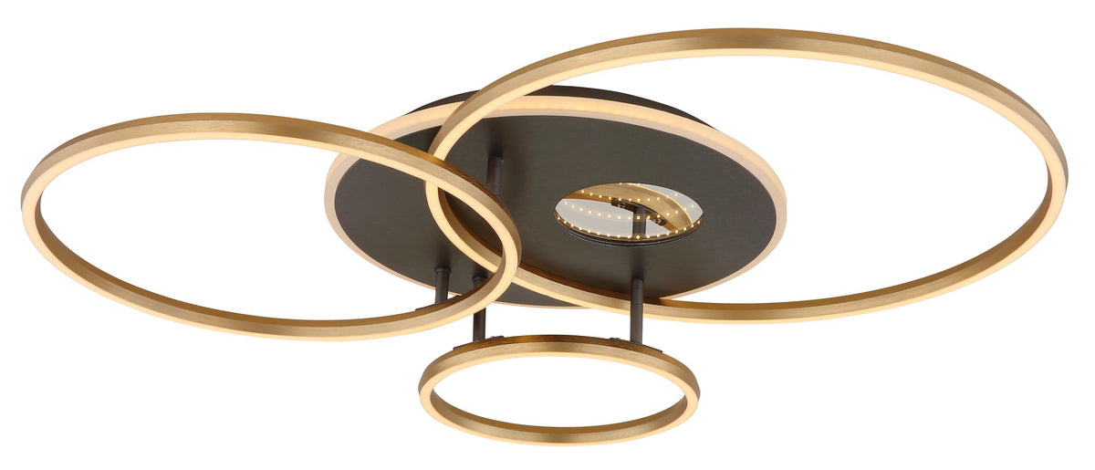 Lampada a soffitto LED in alluminio dorato caratteristico – immagine 10