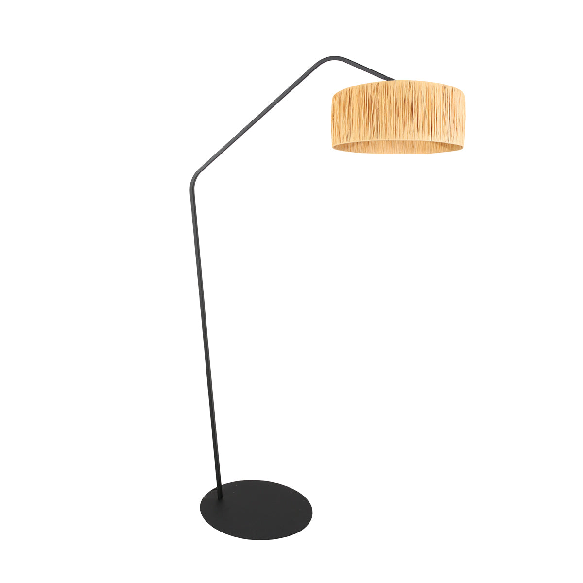 geknikte-booglamp-zwart-met-zeegras-kap-anne-lighting-zigzag-main-image