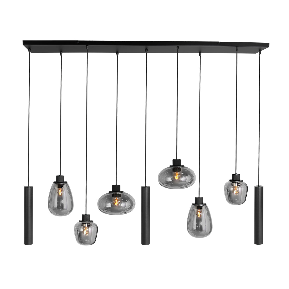 zwarte-9-lichts-hanglamp-kokers-glasvormen-steinhauer-reflexion-variant-image10
