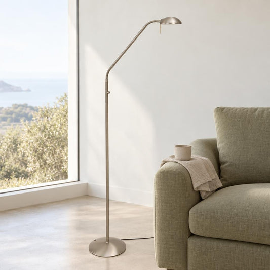 Mexlite Biron Adjustable Steel LED Floor Lamp – lifestyle image