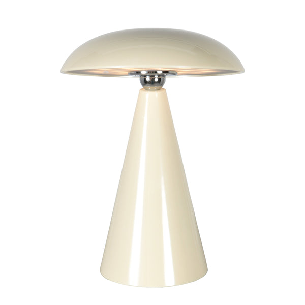 Candeeiro de mesa recarregável creme Anne Mush