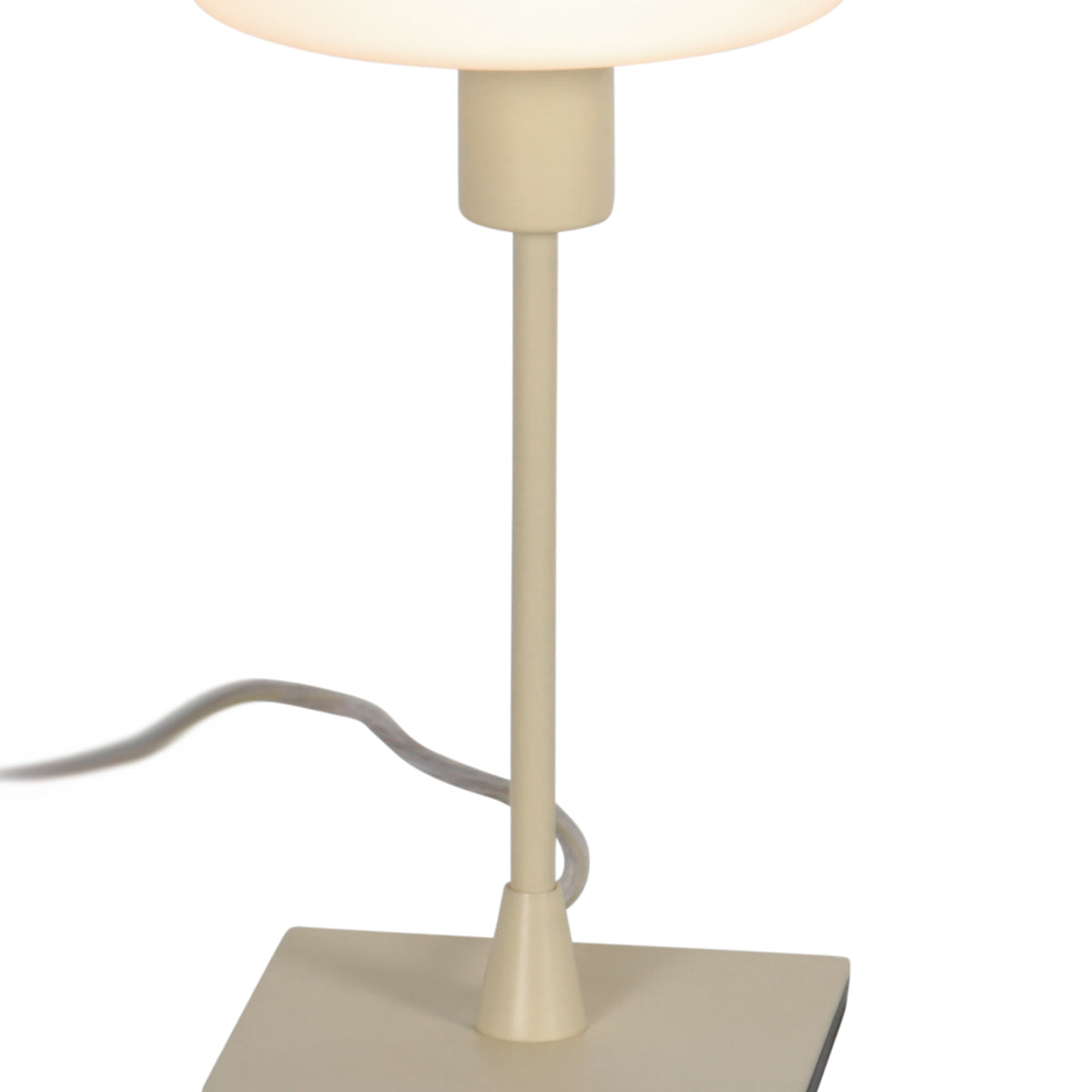 Krémová stolná lampa Ancilla s bielym sklom – obrázok 5
