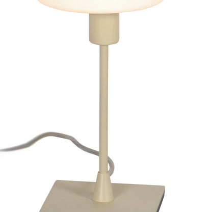 Krémová stolná lampa Ancilla s bielym sklom – obrázok 5