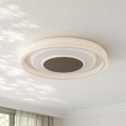 GOFFI loftlampe i hvidt metal, Ø69 cm – stemningsbillede