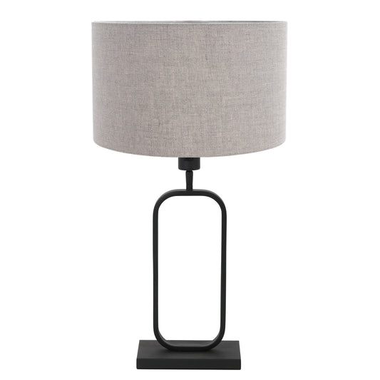 tafellamp-met-grijs-linnen-op-minimalistische-zwarte-voet-steinhauer-stang-main-image
