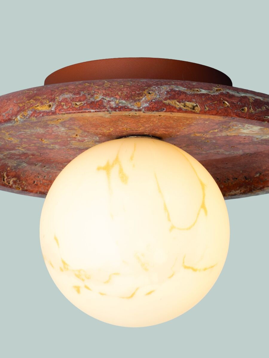 Grande lâmpada de teto de terracota travertino It's About RoMi Tivoli – imagem 1